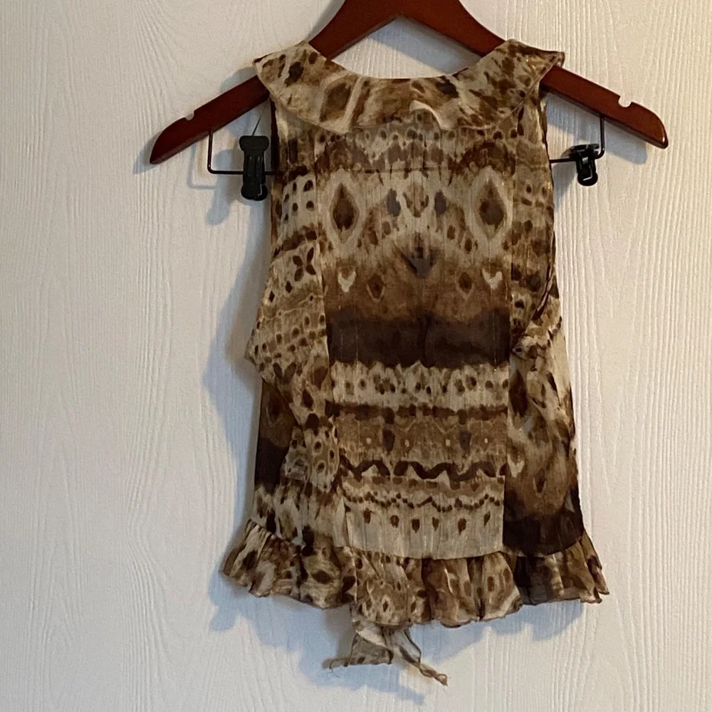 Zara Tie-dye Ruffled Top - Picture 3 of 9